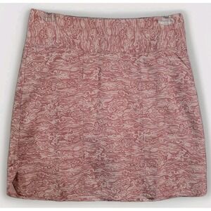 Sherpa Adventure Gear Abstract Athletic Skort Sz 8 Muted Pink Hiking Zip Pocket